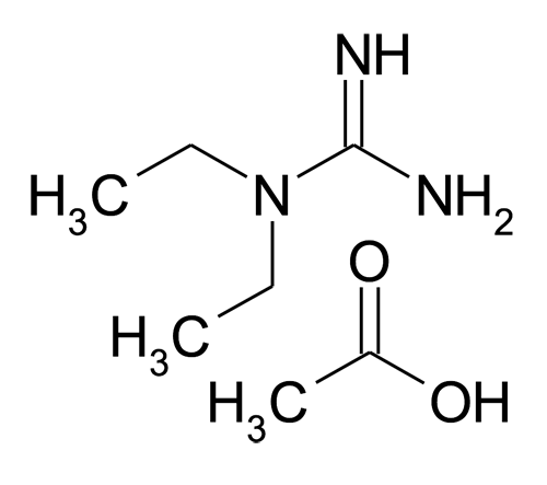 N,N-Diethylguanidinium acetate