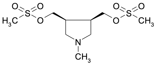 Methanesulfonic acid (3S,4R)-4-methanesulfonyloxymethyl-1-methyl-pyrrolidin-3-ylmethyl ester RACEMATE