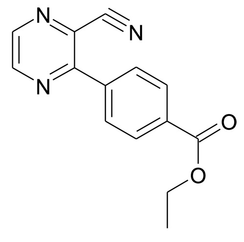 4-(3-Cyano-pyrazin-2-yl)-benzoic acid ethyl ester