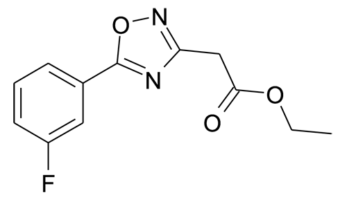[5-(3-Fluoro-phenyl)-[1,2,4]oxadiazol-3-yl]-acetic acid ethyl ester