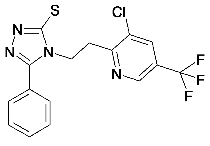 4-[2-(3-Chloro-5-trifluoromethyl-pyridin-2-yl)-ethyl]-5-phenyl-4H-[1,2,4]triazole-3-thiol