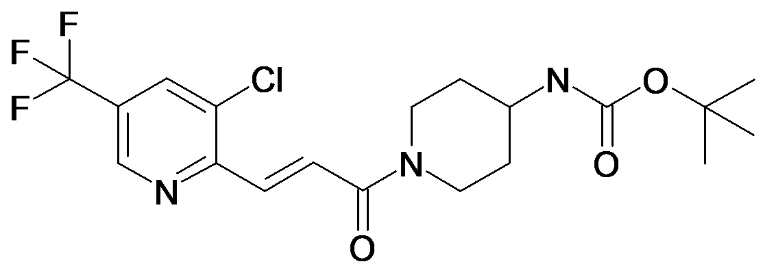 {1-[(E)-3-(3-Chloro-5-trifluoromethyl-pyridin-2-yl)-acryloyl]-piperidin-4-yl}-carbamic acid tert-butyl ester