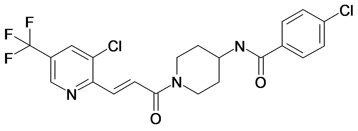 4-Chloro-N-{1-[(E)-3-(3-chloro-5-trifluoromethyl-pyridin-2-yl)-acryloyl]-piperidin-4-yl}-benzamide