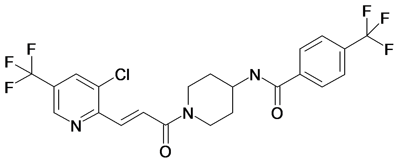 N-{1-[(E)-3-(3-Chloro-5-trifluoromethyl-pyridin-2-yl)-acryloyl]-piperidin-4-yl}-4-trifluoromethyl-benzamide