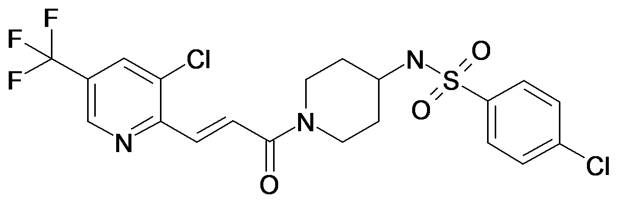 4-Chloro-N-{1-[(E)-3-(3-chloro-5-trifluoromethyl-pyridin-2-yl)-acryloyl]-piperidin-4-yl}-benzenesulfonamide