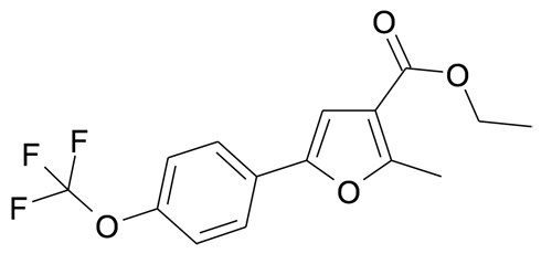 2-Methyl-5-(4-trifluoromethoxy-phenyl)-furan-3-carboxylic acid ethyl ester