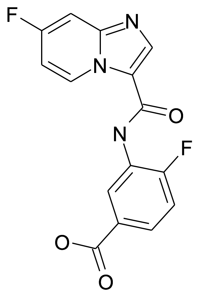 4-Fluoro-3-[(7-fluoro-imidazo[1,2-a]pyridine-3-carbonyl)-amino]-benzoic acid