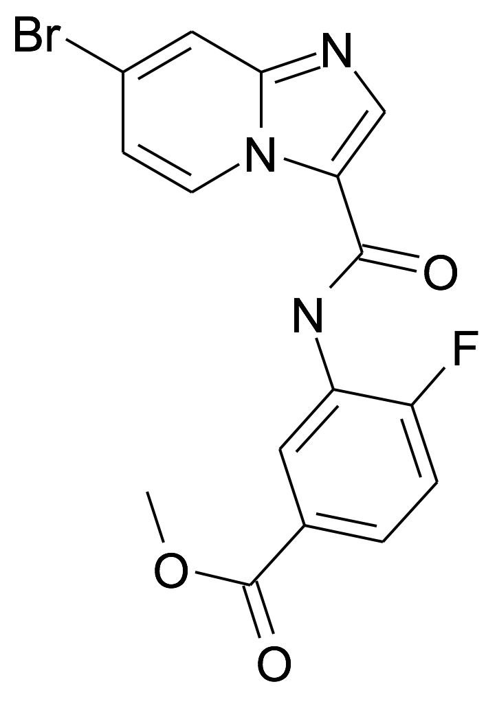 3-[(7-Bromo-imidazo[1,2-a]pyridine-3-carbonyl)-amino]-4-fluoro-benzoic acid methyl ester