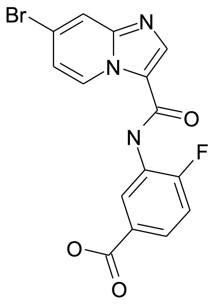 3-[(7-Bromo-imidazo[1,2-a]pyridine-3-carbonyl)-amino]-4-fluoro-benzoic acid