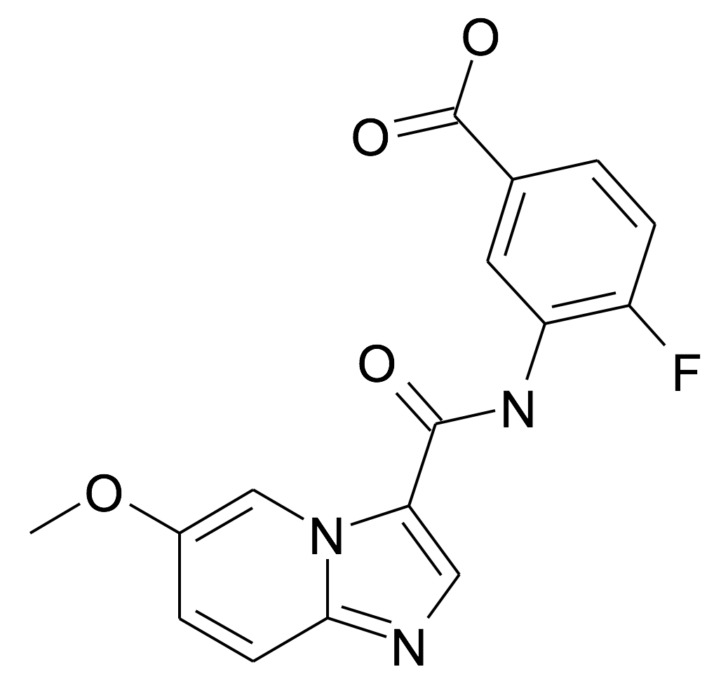 4-Fluoro-3-[(6-methoxy-imidazo[1,2-a]pyridine-3-carbonyl)-amino]-benzoic acid
