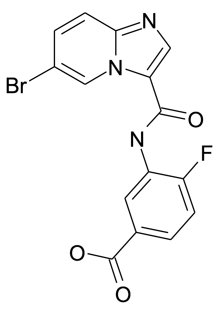 3-[(6-Bromo-imidazo[1,2-a]pyridine-3-carbonyl)-amino]-4-fluoro-benzoic acid