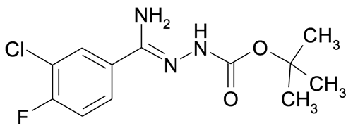 N'-[1-Amino-1-(3-chloro-4-fluorophenyl)methylidene]hydrazinecarboxylic acid tert-butyl ester