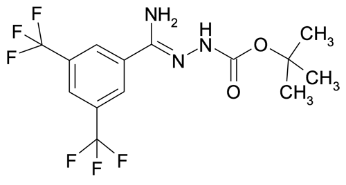 N'-[1-Amino-1-(3,5-bis-(trifluoromethyl)phenyl)methylidene]hydrazinecarboxylic acid tert-butyl ester