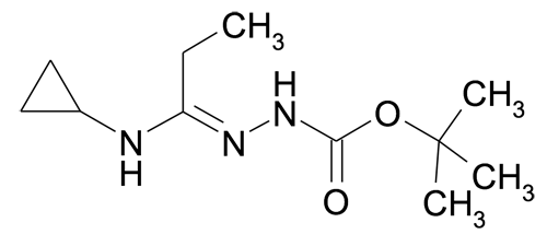 N'-[1-Cyclopropylaminopropylidene]hydrazinecarboxylic acid tert-butyl ester
