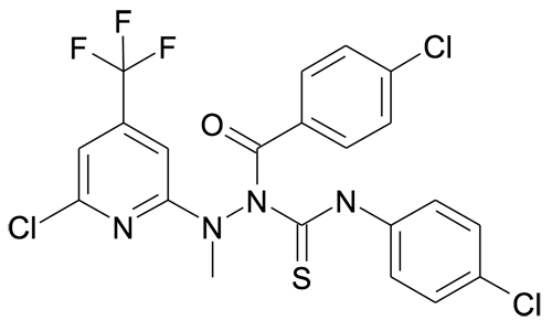 1-(4-Chlorobenzoyl)-3-(4-chlorophenyl)-1-[[6-chloro-4-(trifluoromethyl)-2-pyridyl]-methyl-amino]thiourea