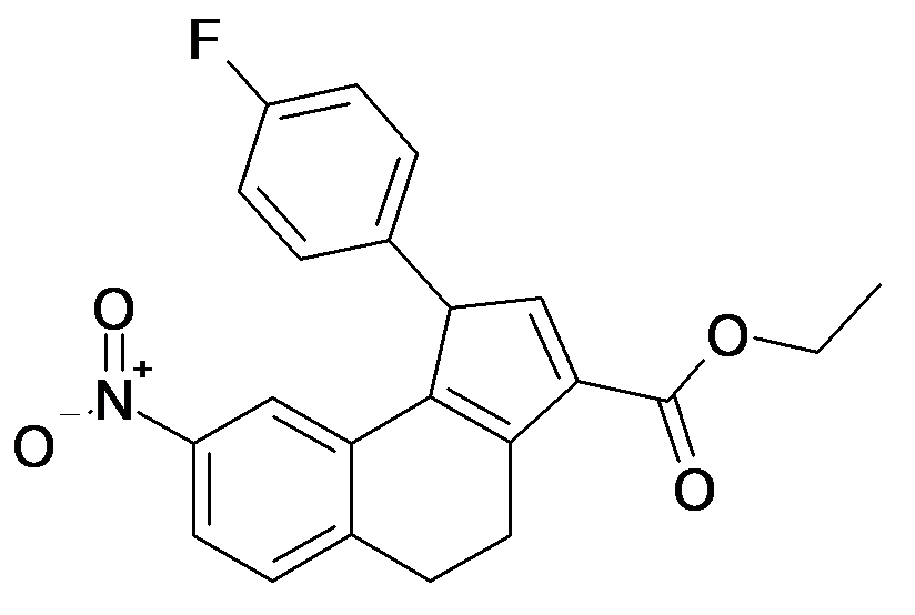 1-(4-Fluoro-phenyl)-8-nitro-4,5-dihydro-1H-cyclopenta[a]naphthalene-3-carboxylic acid ethyl ester