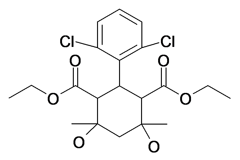 2-(2,6-Dichloro-phenyl)-4,6-dihydroxy-4,6-dimethyl-cyclohexane-1,3-dicarboxylic acid diethyl ester