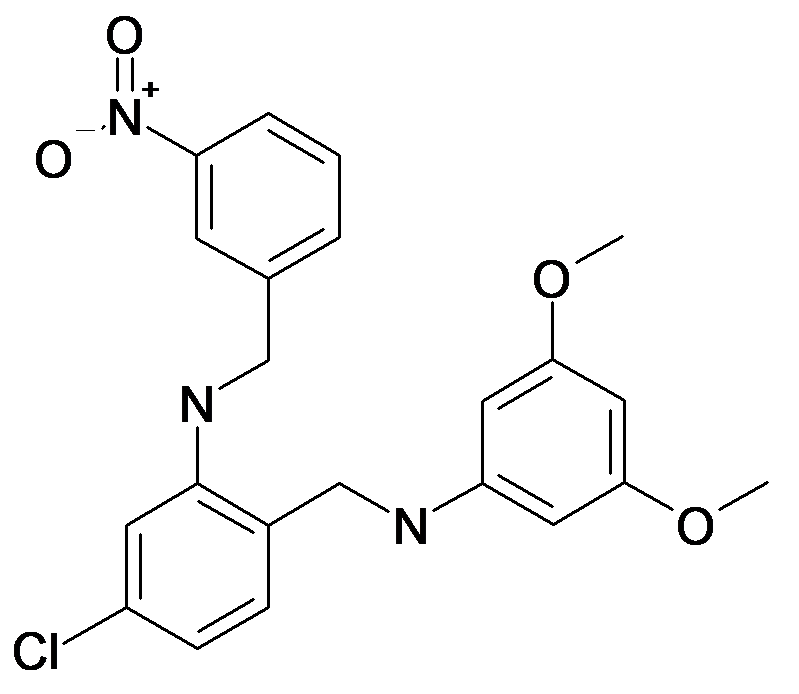 5-chloro-2-[(3,5-dimethoxyphenylamino)methyl]-1-{[(3-nitrophenyl)methyl]amino}benzene