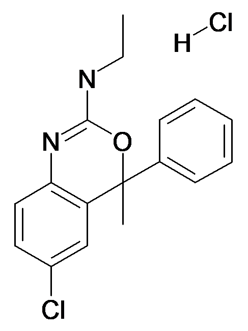 (6-Chloro-4-methyl-4-phenyl-4H-benzo[d][1,3]oxazin-2-yl)-ethyl-amine; hydrochloride