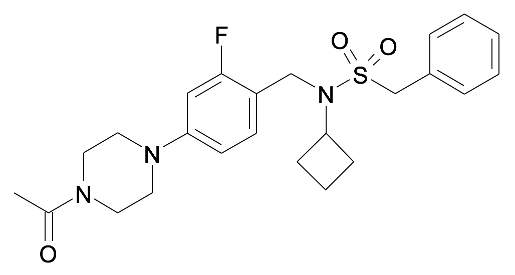 N-[4-(4-Acetyl-piperazin-1-yl)-2-fluoro-benzyl]-N-cyclobutyl-C-phenyl-methanesulfonamide