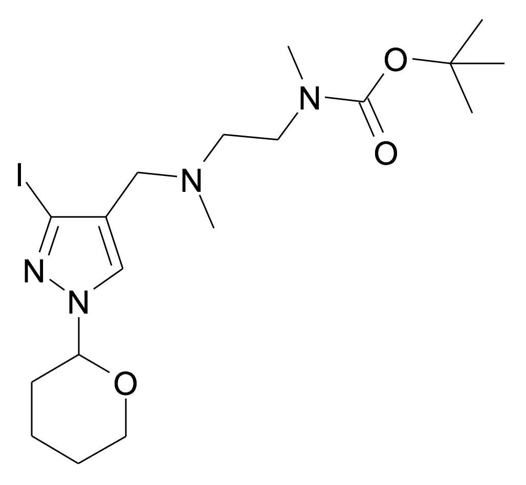 (2-{[3-Iodo-1-(tetrahydro-pyran-2-yl)-1H-pyrazol-4-ylmethyl]-methyl-amino}-ethyl)-methyl-carbamic acid tert-butyl ester