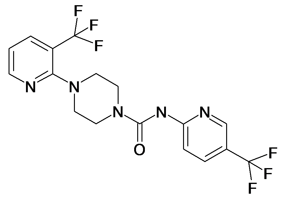 4-(3-Trifluoromethyl-pyridin-2-yl)-piperazine-1-carboxylic acid (5-trifluoromethyl-pyridin-2-yl)-amide