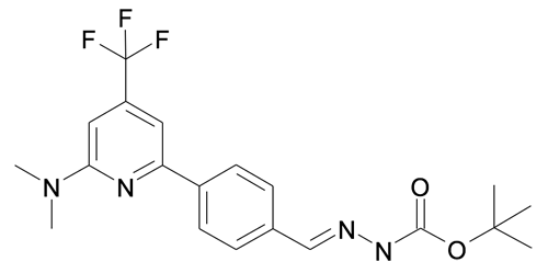 N'-[1-[4-(6-Dimethylamino-4-trifluoromethyl-pyridin-2-yl)-phenyl]-meth-(E)-ylidene]-hydrazinecarboxylic acid tert-butyl ester