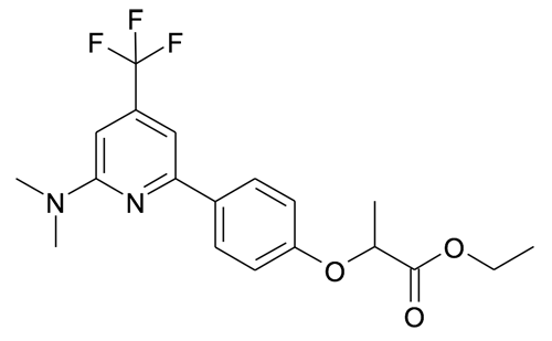 2-[4-(6-Dimethylamino-4-trifluoromethyl-pyridin-2-yl)-phenoxy]-propionic acid ethyl ester