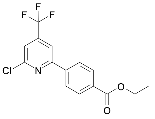 4-(6-Chloro-4-trifluoromethyl-pyridin-2-yl)-benzoic acid ethyl ester