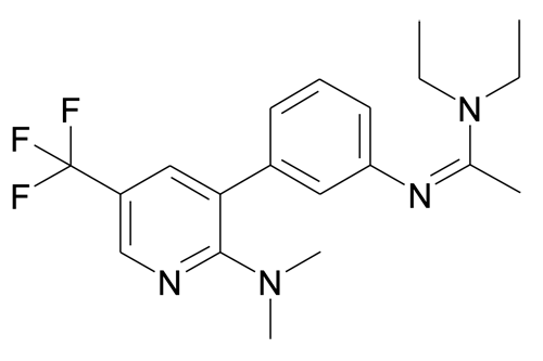 N'-[3-(2-Dimethylamino-5-trifluoromethyl-pyridin-3-yl)-phenyl]-N,N-diethyl-acetamidine