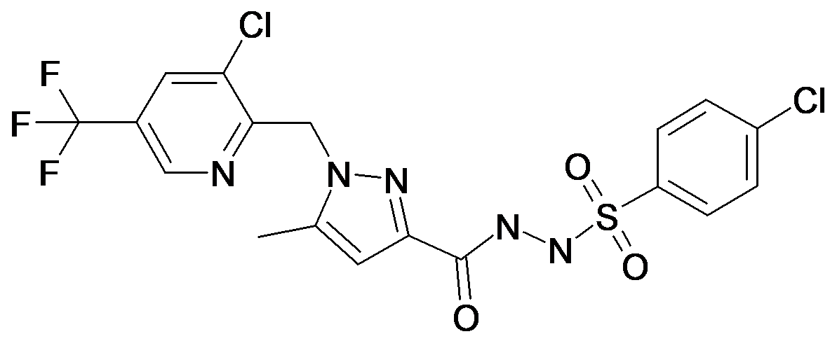 N-(4-chlorophenylsulphonyl)-1-(3-Chloro-5-trifluoromethyl-pyridin-2-ylmethyl)-5-methyl-1H-pyrazole-3-carboxylic acid hydrazide