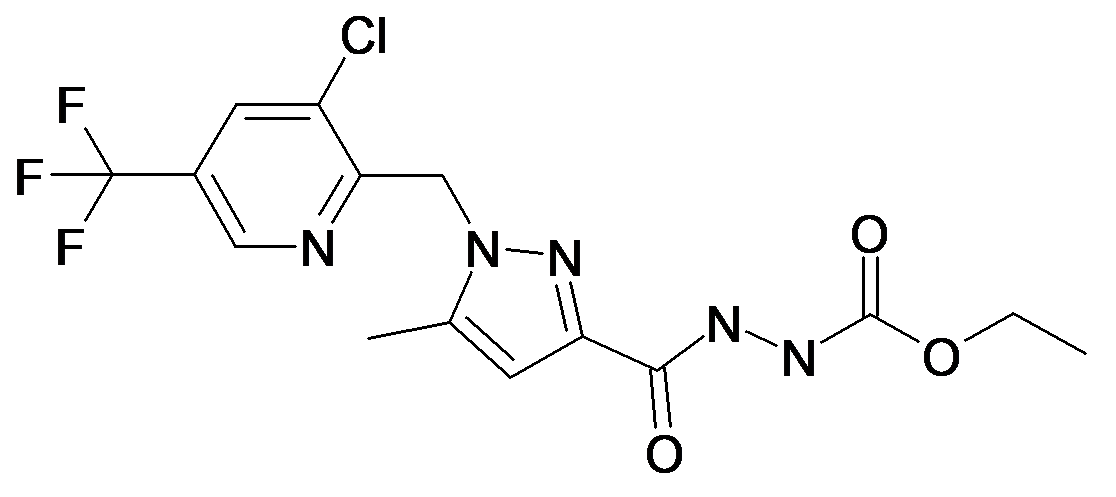 N'-[1-(3-Chloro-5-trifluoromethyl-pyridin-2-ylmethyl)-5-methyl-1H-pyrazole-3-carbonyl]-hydrazinecarboxylic acid ethyl ester
