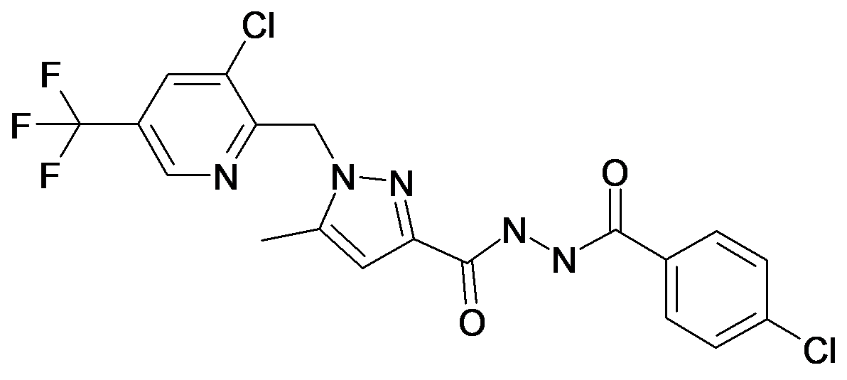 4-Chloro-benzoic acid N'-[1-(3-chloro-5-trifluoromethyl- pyridin-2-ylmethyl)-5-methyl-1H-pyrazole-3-carbonyl]-hydrazide
