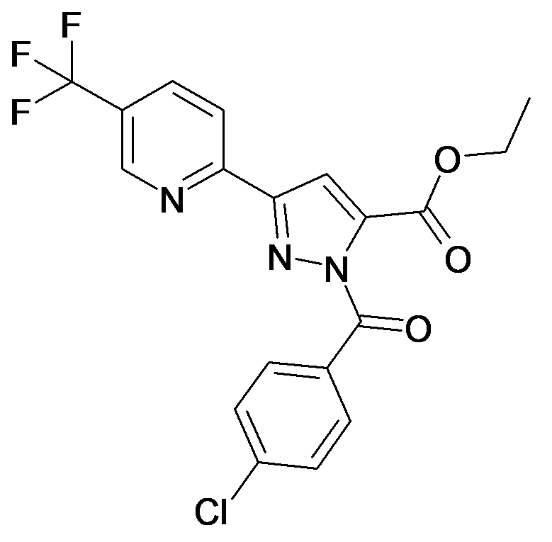 2-(4-Chloro-benzoyl)-5-(5-trifluoromethyl-pyridin-2-yl)-2H-pyrazole-3-carboxylic acid ethyl ester