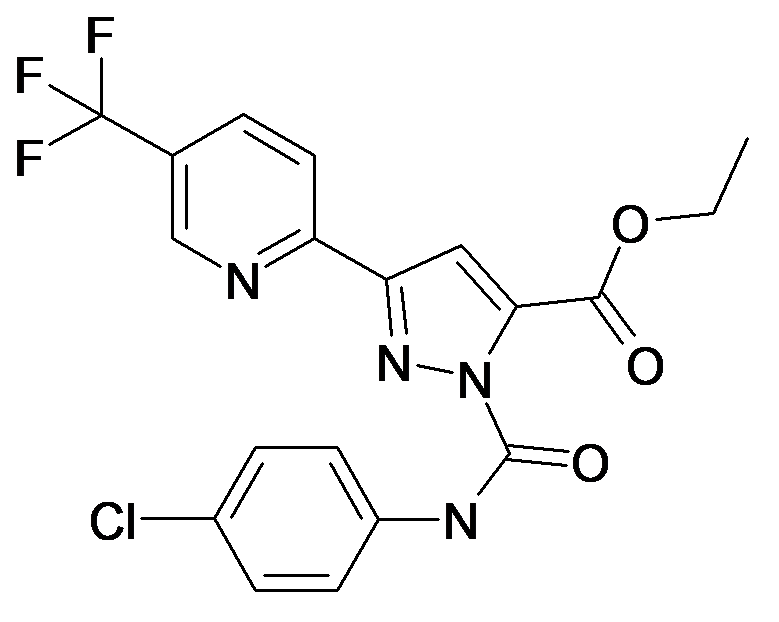 2-(4-Chloro-phenylcarbamoyl)-5-(5-trifluoromethyl-pyridin-2-yl)-2H-pyrazole-3-carboxylic acid ethyl ester