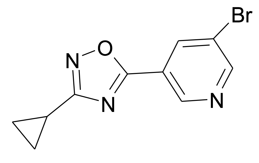 3-Bromo-5-(3-cyclopropyl-[1,2,4]oxadiazol-5-yl)-pyridine