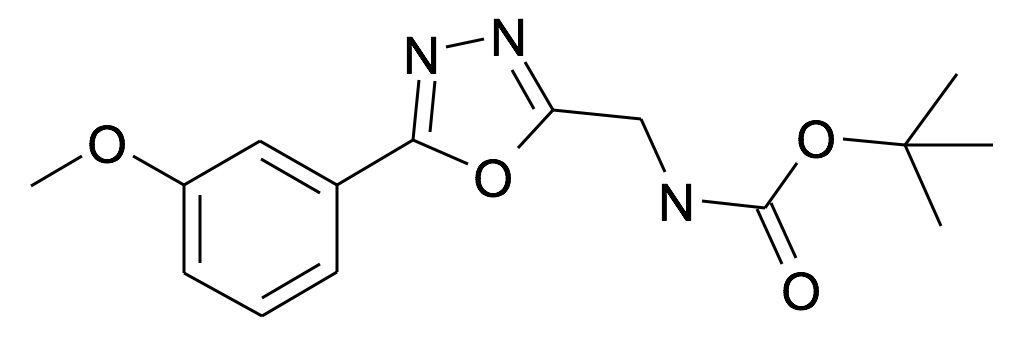 [5-(3-Methoxy-phenyl)-[1,3,4]oxadiazol-2-ylmethyl]-carbamic acid tert-butyl ester