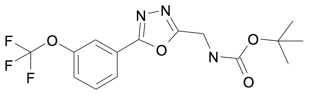 [5-(3-Trifluoromethoxy-phenyl)-[1,3,4]oxadiazol-2-ylmethyl]-carbamic acid tert-butyl ester