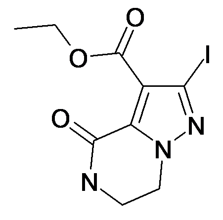 2-Iodo-4-oxo-4,5,6,7-tetrahydro-pyrazolo[1,5-a]pyrazine-3-carboxylic acid ethyl ester