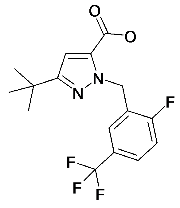 5-tert-Butyl-2-(2-fluoro-5-trifluoromethyl-benzyl)-2H-pyrazole-3-carboxylic acid