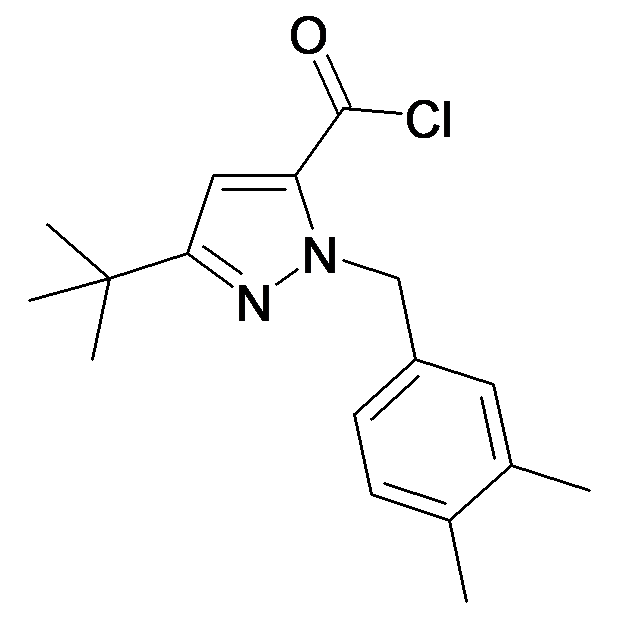 5-tert-Butyl-2-(3,4-dimethyl-benzyl)-2H-pyrazole-3-carbonyl chloride