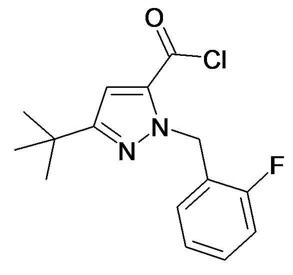 5-tert-Butyl-2-(2-fluoro-benzyl)-2H-pyrazole-3-carbonyl chloride