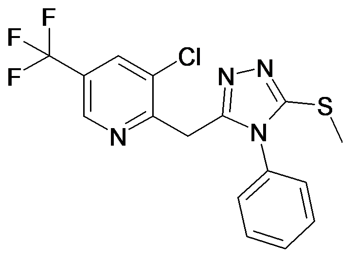 3-Chloro-2-(5-methylsulfanyl-4-phenyl-4H-[1,2,4]triazol-3-ylmethyl)-5-trifluoromethyl-pyridine