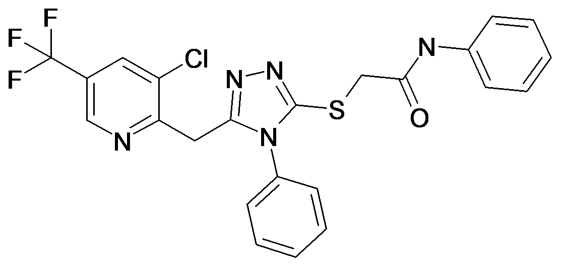 2-[5-(3-Chloro-5-trifluoromethyl-pyridin-2-ylmethyl)-4-phenyl-4H-[1,2,4]triazol-3-ylsulfanyl]-N-phenyl-acetamide