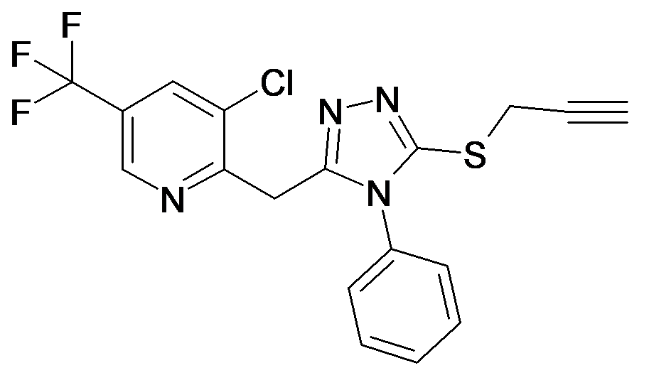 3-Chloro-2-(4-phenyl-5-prop-2-ynylsulfanyl-4H-[1,2,4]triazol-3-ylmethyl)-5-trifluoromethyl-pyridine