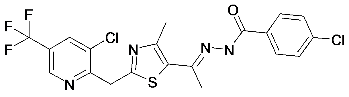 4-Chloro-benzoicacid[1-[2-(3-chloro-5-trifluoromethyl-pyridin-2-ylmethyl)-4-methyl -thiazol-5-yl]-eth-(E)-ylidene]-hydrazide