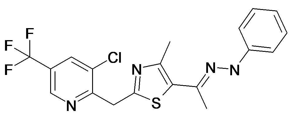 N-[1-[2-(3-Chloro-5-trifluoromethyl-pyridin-2-ylmethyl)-4-methyl-thiazol-5-yl]-eth-(E)-ylidene]-N'-phenyl-hydrazine
