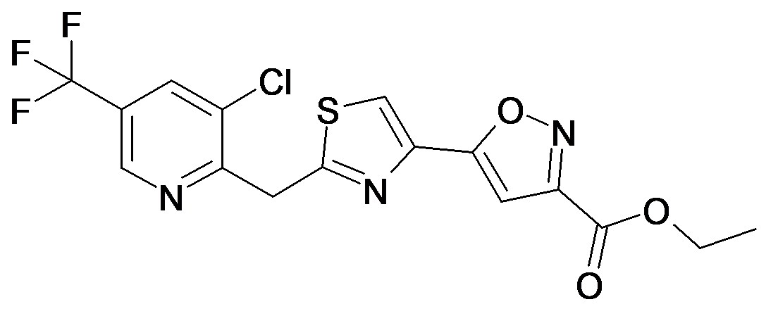 5-[2-(3-Chloro-5-trifluoromethyl-pyridin-2-ylmethyl)-thiazol-4-yl]-isoxazole-3-carboxylic acid ethyl ester