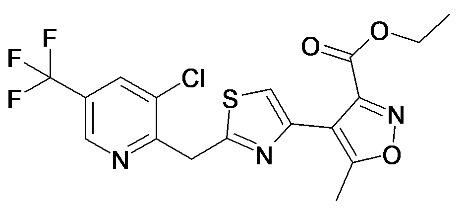 4-[2-(3-Chloro-5-trifluoromethyl-pyridin-2-ylmethyl)-thiazol-4-yl]-5-methyl-isoxazole-3-carboxylic acid ethyl ester