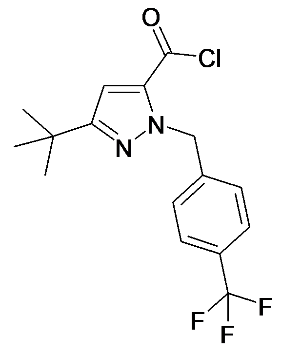 5-tert-Butyl-2-(4-trifluoromethyl-benzyl)-2H-pyrazole-3-carbonyl chloride